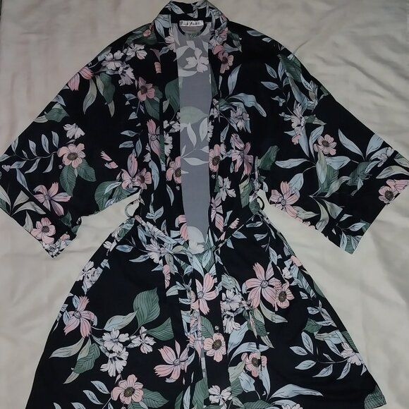 Linea Donatella Floral Print Women's Wap Cami Robe Size XL - Picture 1 of 4